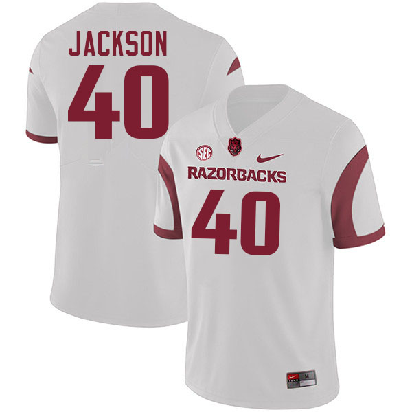 Landon Jackson Arkansas Jersey,Arkansas Razorbacks #40 Landon Jackson Jersey Youth College-White